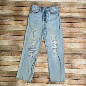 Light wash distressed jeans size 2